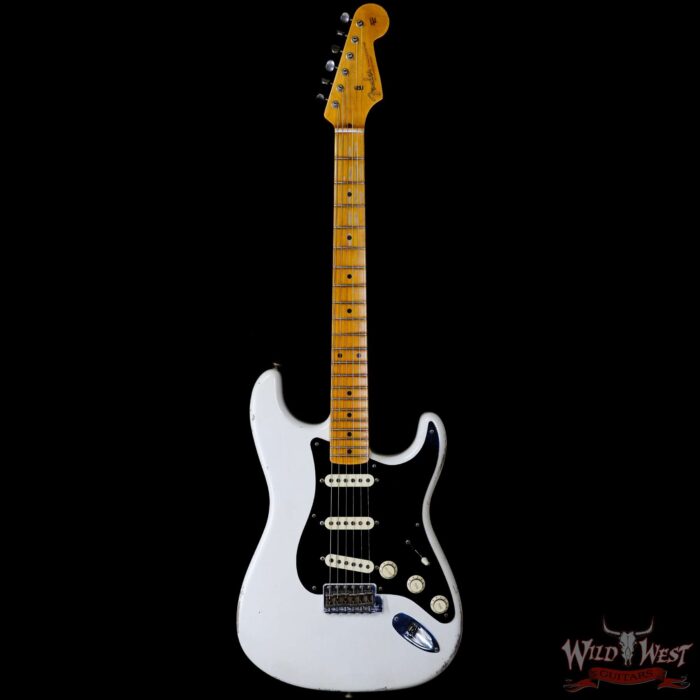 Fender Custom Shop Todd Krause Masterbuilt 1956 Stratocaster Josefina Handwound Pickups Journeyman Relic Olympic White 7.20 LBS - Image 3