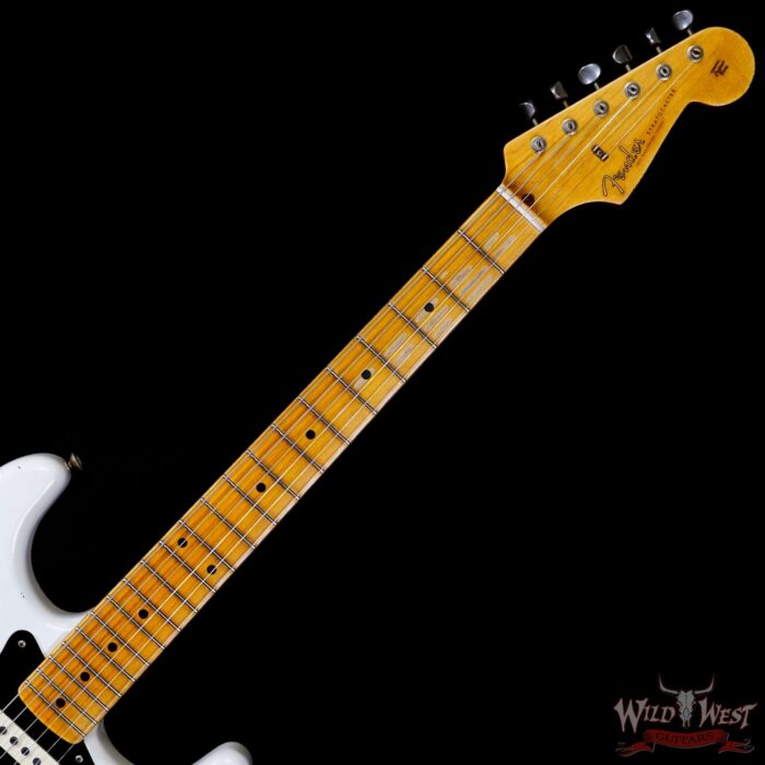 Fender Custom Shop Todd Krause Masterbuilt 1956 Stratocaster Josefina Handwound Pickups Journeyman Relic Olympic White 7.20 LBS - Image 4