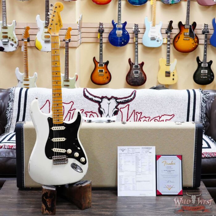 Fender Custom Shop Todd Krause Masterbuilt 1956 Stratocaster Josefina Handwound Pickups Journeyman Relic Olympic White 7.20 LBS - Image 6