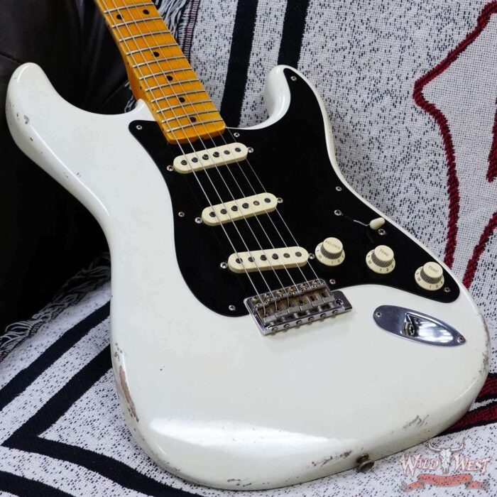 Fender Custom Shop Todd Krause Masterbuilt 1956 Stratocaster Josefina Handwound Pickups Journeyman Relic Olympic White 7.20 LBS - Image 8