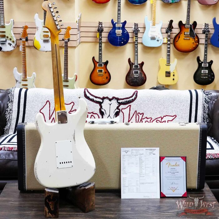 Fender Custom Shop Todd Krause Masterbuilt 1956 Stratocaster Josefina Handwound Pickups Journeyman Relic Olympic White 7.20 LBS - Image 10
