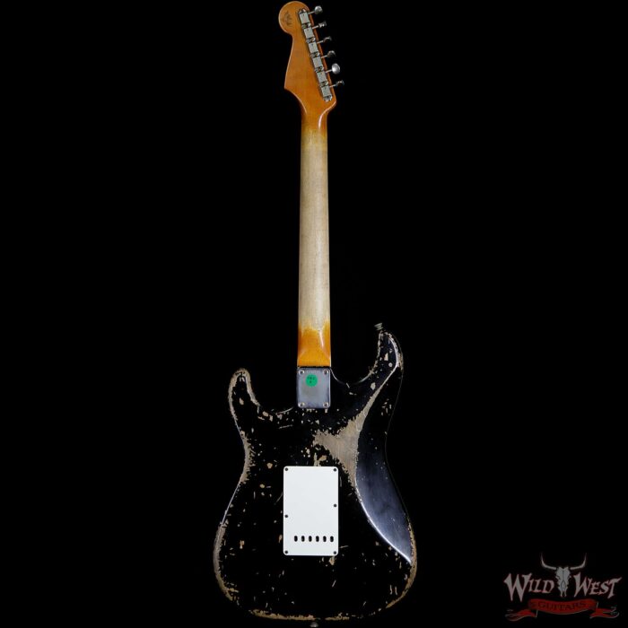 2020 NAMM Fender Custom Shop Vincent Van Trigt Masterbuilt 1959 Stratocaster Heavy Relic Rosewood Slab Board Black - Image 5