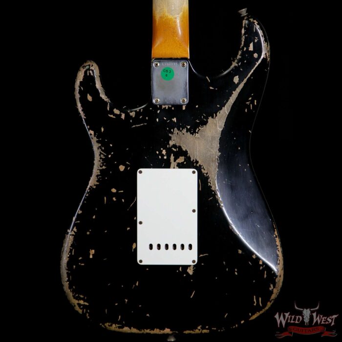2020 NAMM Fender Custom Shop Vincent Van Trigt Masterbuilt 1959 Stratocaster Heavy Relic Rosewood Slab Board Black - Image 6