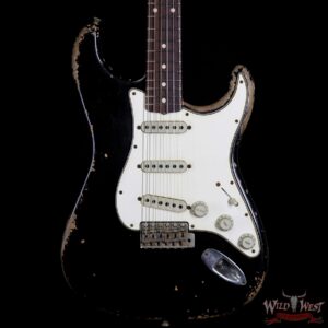 2020 NAMM Fender Custom Shop Vincent Van Trigt Masterbuilt 1959 Stratocaster Heavy Relic Rosewood Slab Board Black - Image 3