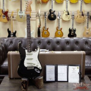 2020 NAMM Fender Custom Shop Vincent Van Trigt Masterbuilt 1959 Stratocaster Heavy Relic Rosewood Slab Board Black - Image 12