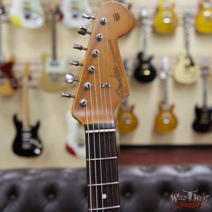 2020 NAMM Fender Custom Shop Vincent Van Trigt Masterbuilt 1959 Stratocaster Heavy Relic Rosewood Slab Board Black - Image 7