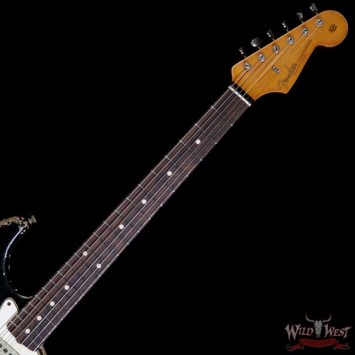 2020 NAMM Fender Custom Shop Vincent Van Trigt Masterbuilt 1959 Stratocaster Heavy Relic Rosewood Slab Board Black - Image 8