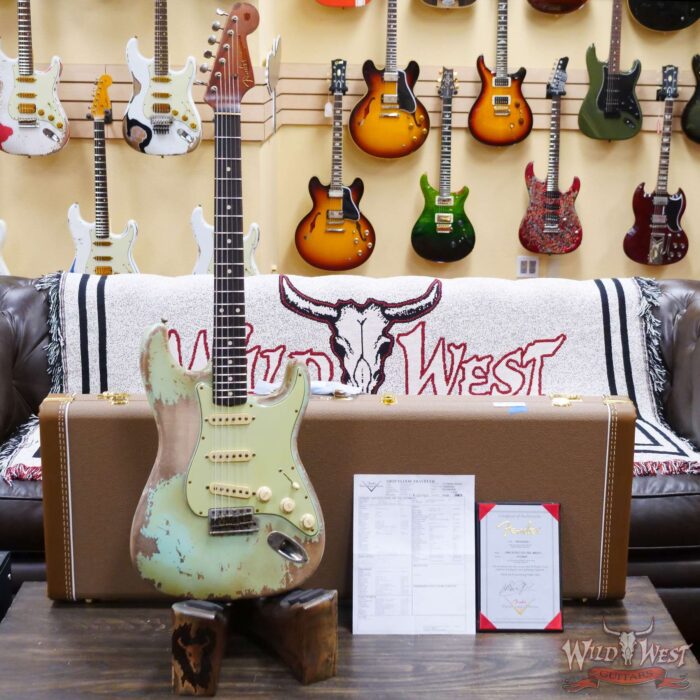 Fender Custom Shop Vincent Van Trigt Masterbuilt 1960 Stratocaster Heavy Relic Faded Surf Green - Image 6