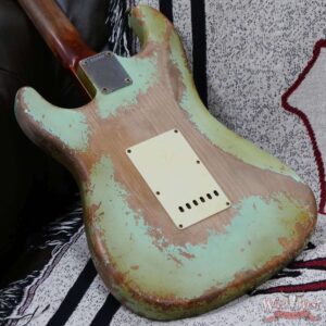 Fender Custom Shop Vincent Van Trigt Masterbuilt 1960 Stratocaster Heavy Relic Faded Surf Green - Image 12