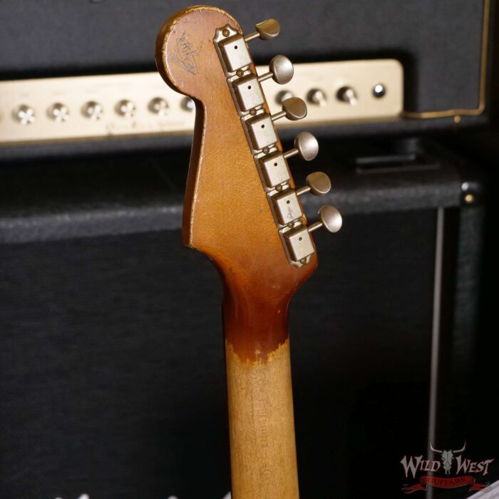 Fender Custom Shop Vincent Van Trigt Masterbuilt 1961 Stratocaster Heavy Relic Sonic Blue over 3 Tone Sunburst Hand-Wound Pickups - Image 11