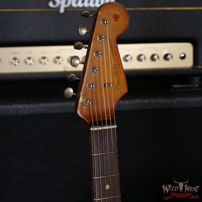 Fender Custom Shop Vincent Van Trigt Masterbuilt 1961 Stratocaster Heavy Relic Sonic Blue over 3 Tone Sunburst Hand-Wound Pickups - Image 7