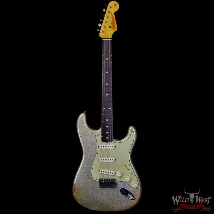 Fender Custom Shop Vincent Van Trigt Masterbuilt 1963 Stratocaster Relic Silver Sparkle - Image 3