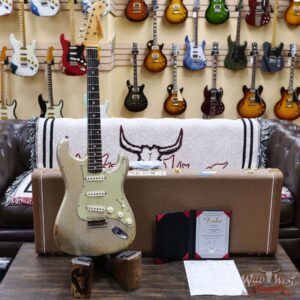 Fender Custom Shop Vincent Van Trigt Masterbuilt 1963 Stratocaster Relic Silver Sparkle - Image 6