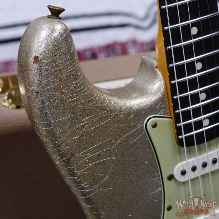 Fender Custom Shop Vincent Van Trigt Masterbuilt 1963 Stratocaster Relic Silver Sparkle - Image 9