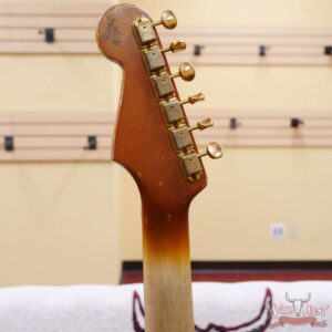 Fender Custom Shop Vincent Van Trigt Masterbuilt 1962 Stratocaster Heavy Relic Vintage White over 3 Tone Sunburst - Image 11