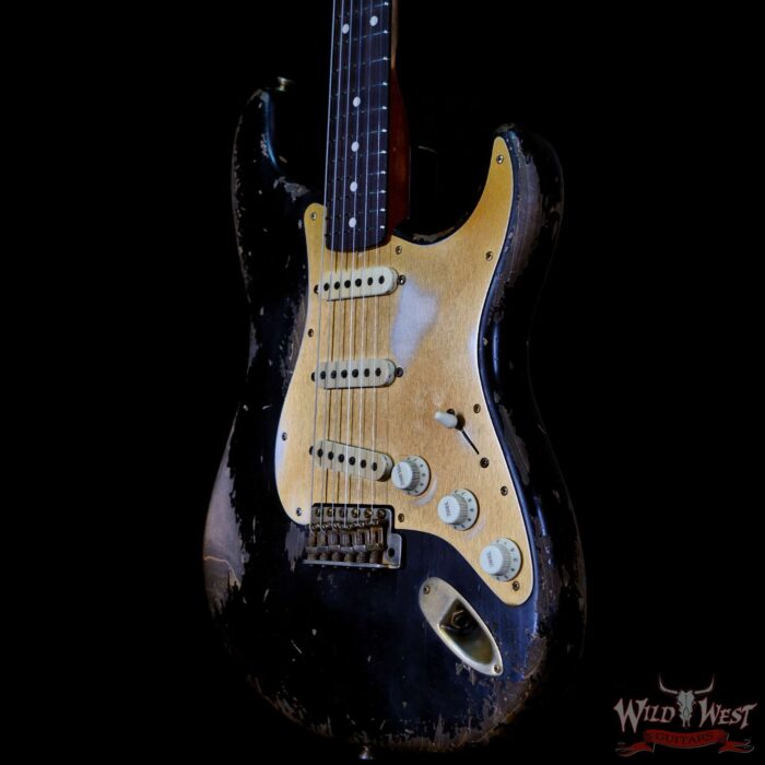 Fender Custom Shop Vincent Van Trigt Masterbuilt 1961 Stratocaster Heavy Relic Black - Image 2