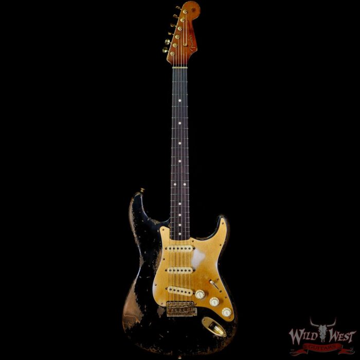 Fender Custom Shop Vincent Van Trigt Masterbuilt 1961 Stratocaster Heavy Relic Black - Image 3