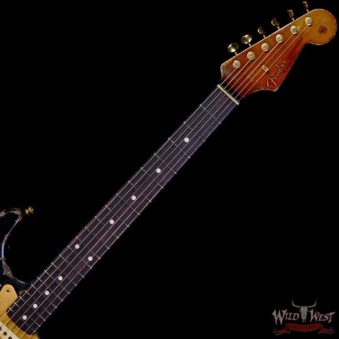 Fender Custom Shop Vincent Van Trigt Masterbuilt 1961 Stratocaster Heavy Relic Black - Image 4