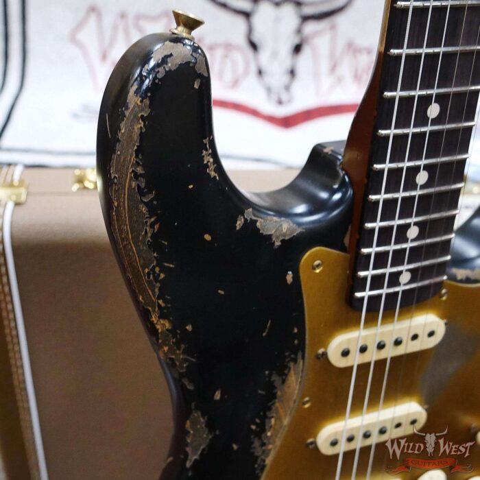 Fender Custom Shop Vincent Van Trigt Masterbuilt 1961 Stratocaster Heavy Relic Black - Image 9
