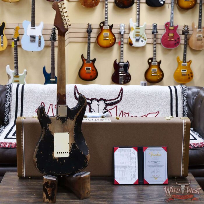 Fender Custom Shop Vincent Van Trigt Masterbuilt 1961 Stratocaster Heavy Relic Black - Image 10