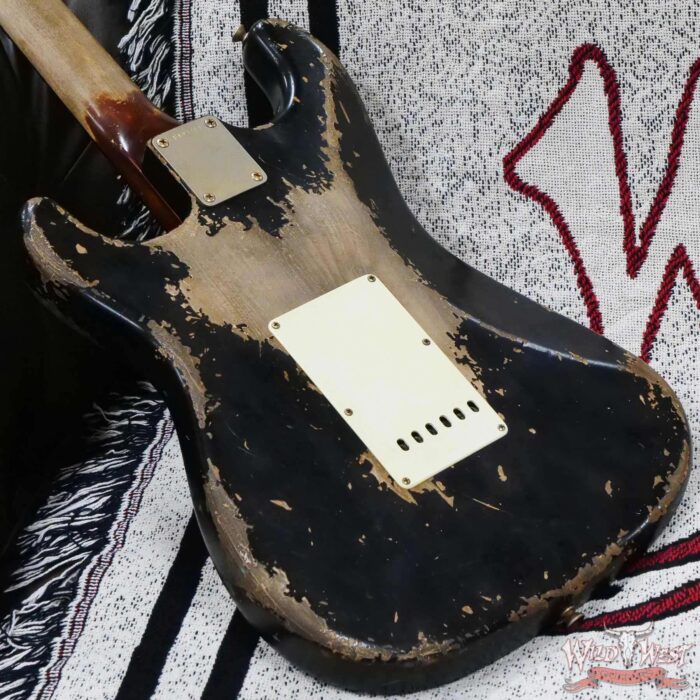 Fender Custom Shop Vincent Van Trigt Masterbuilt 1961 Stratocaster Heavy Relic Black - Image 12