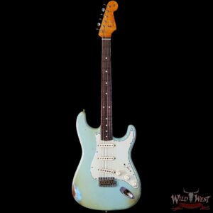 Fender Custom Shop Vincent Van Trigt Masterbuilt 1963 Stratocaster Relic Aged Daphne Blue 7.65 LBS - Image 3