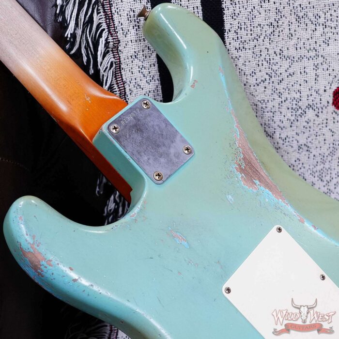 Fender Custom Shop Vincent Van Trigt Masterbuilt 1963 Stratocaster Relic Aged Daphne Blue 7.65 LBS - Image 13