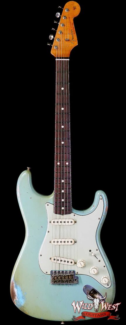 Fender Custom Shop Vincent Van Trigt Masterbuilt 1963 Stratocaster Relic Aged Daphne Blue 7.65 LBS