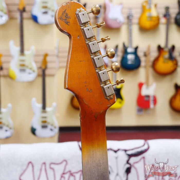 Fender Custom Shop Vincent Van Trigt Masterbuilt 1962 Stratocaster Heavy Relic Vintage White Over 3 Tone Sunburst - Image 12