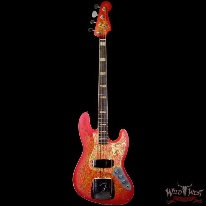 Fender Custom Shop Vincent Van Tright Masterbuilt 60’s Jazz Bass J-Bass Josefina Hand-Wound Pickups Relic Pink Paisley - Image 3