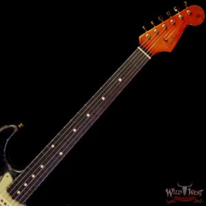 Fender Custom Shop Vincent Van Trigt Masterbuilt 1961 Stratocaster Heavy Relic Black with Gold Hardware - Image 4