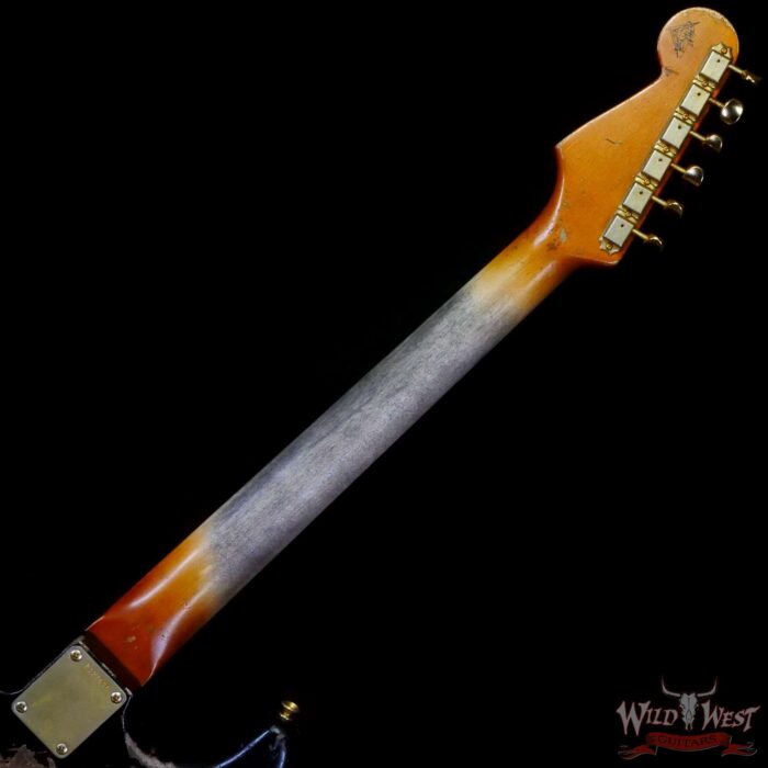 Fender Custom Shop Vincent Van Trigt Masterbuilt 1961 Stratocaster Heavy Relic Black with Gold Hardware - Image 5