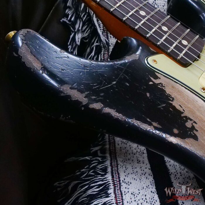 Fender Custom Shop Vincent Van Trigt Masterbuilt 1961 Stratocaster Heavy Relic Black with Gold Hardware - Image 9
