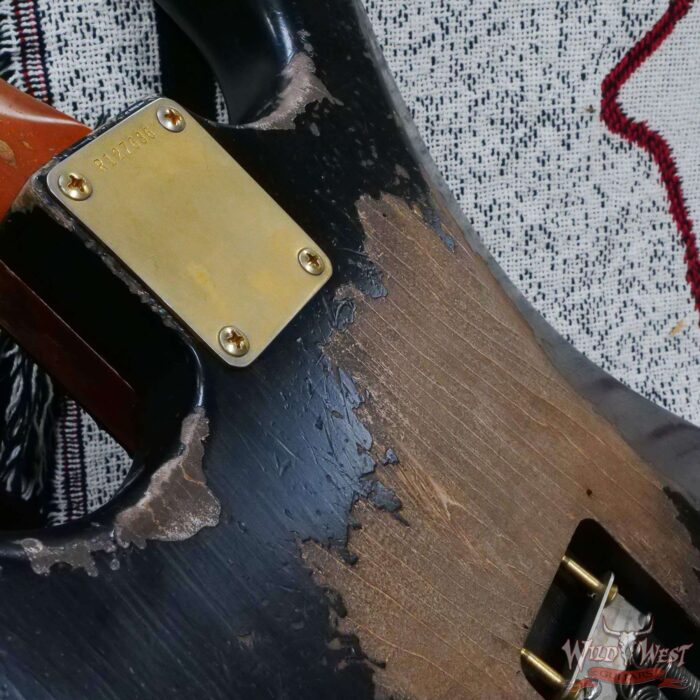 Fender Custom Shop Vincent Van Trigt Masterbuilt 1961 Stratocaster Heavy Relic Black with Gold Hardware - Image 14