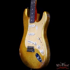 Fender Custom Shop Vincent Van Trigt Masterbuilt 1963 Stratocaster Relic Gold Sparkle - Image 2