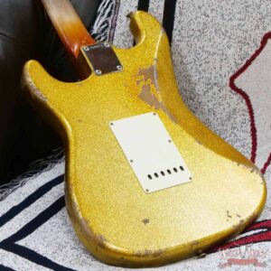 Fender Custom Shop Vincent Van Trigt Masterbuilt 1963 Stratocaster Relic Gold Sparkle - Image 12