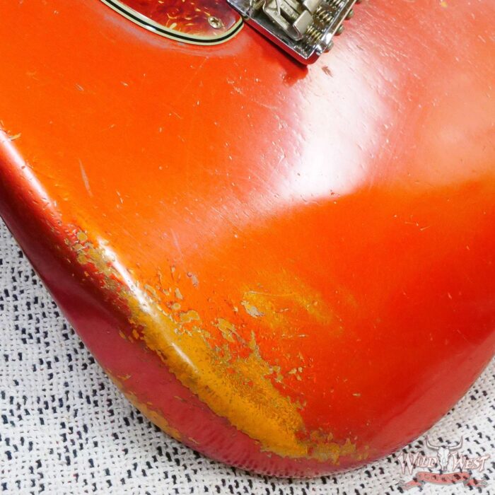 Fender Custom Shop Vincent Van Trigt Masterbuilt 1963 Stratocaster Relic Orange with Tortoise Shell Pickguard - Image 9