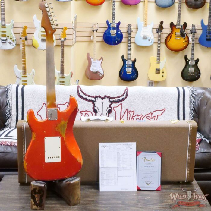 Fender Custom Shop Vincent Van Trigt Masterbuilt 1963 Stratocaster Relic Orange with Tortoise Shell Pickguard - Image 10