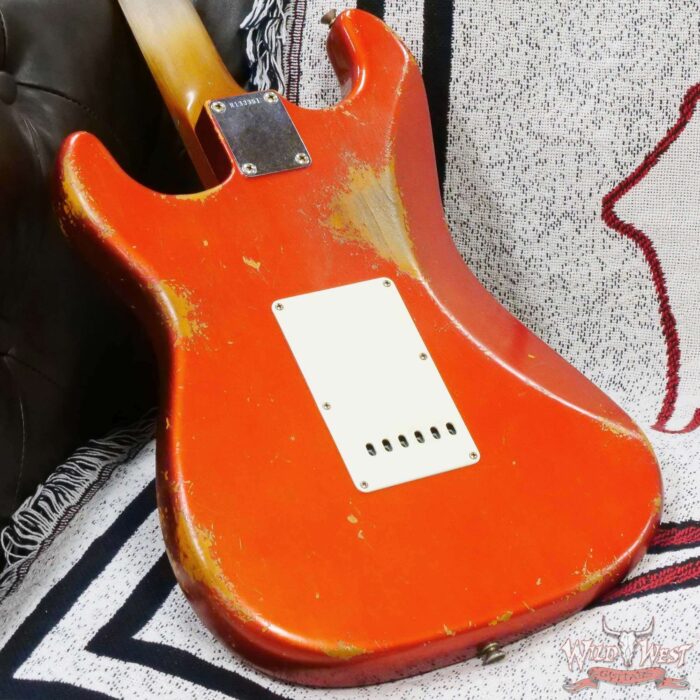 Fender Custom Shop Vincent Van Trigt Masterbuilt 1963 Stratocaster Relic Orange with Tortoise Shell Pickguard - Image 12