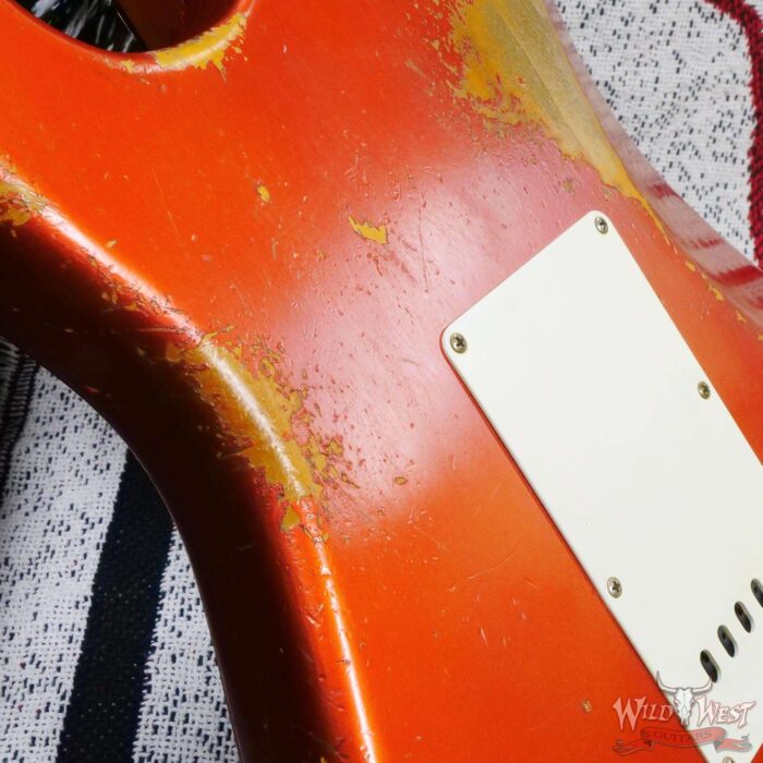 Fender Custom Shop Vincent Van Trigt Masterbuilt 1963 Stratocaster Relic Orange with Tortoise Shell Pickguard - Image 13