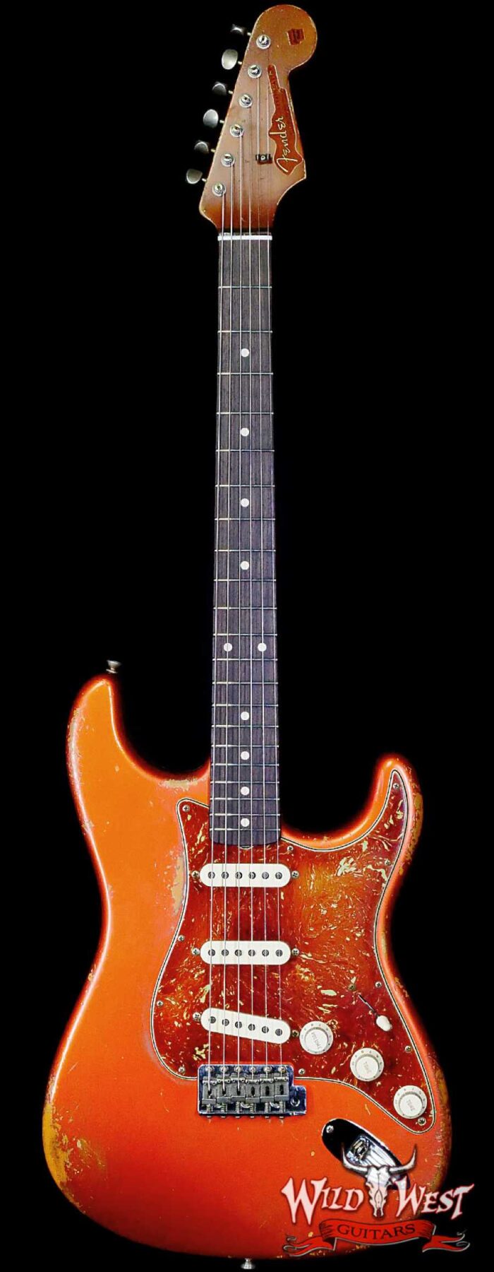 Fender Custom Shop Vincent Van Trigt Masterbuilt 1963 Stratocaster Relic Orange with Tortoise Shell Pickguard - Image 1