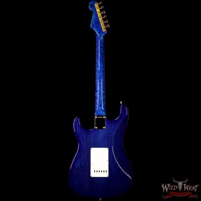 Fender Custom Shop Masterbuilt Yuriy Shishkov 1956 Stratocaster NOS Flame Top Birdseye Nk Royal Blue - Image 6