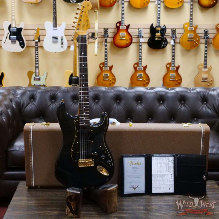 Fender Custom Shop Yuriy Shishkov Masterbuilt 60’s Stratocaster Journeyman Relic Black with Black Pickguard Josefina Hand-Wound Pickups - Image 6