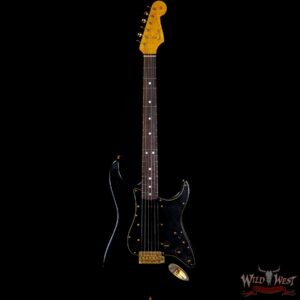 Fender Custom Shop Yuriy Shishkov Masterbuilt 60’s Stratocaster Journeyman Relic Black with Black Pickguard Josefina Hand-Wound Pickups - Image 3