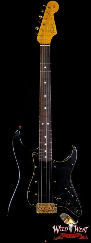 Fender Custom Shop Yuriy Shishkov Masterbuilt 60’s Stratocaster Journeyman Relic Black with Black Pickguard Josefina Hand-Wound Pickups