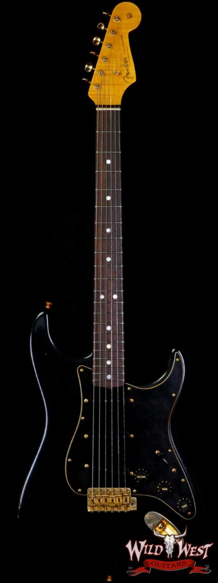 Fender Custom Shop Yuriy Shishkov Masterbuilt 60’s Stratocaster Journeyman Relic Black with Black Pickguard Josefina Hand-Wound Pickups