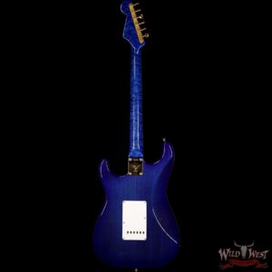 Fender Custom Shop Masterbuilt Yuriy Shishkov 1960 Stratocaster HSS Flame Maple Top AAA Birdseye Neck Royal Blue - Image 6