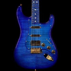 Fender Custom Shop Masterbuilt Yuriy Shishkov 1960 Stratocaster HSS Flame Maple Top AAA Birdseye Neck Royal Blue - Image 3