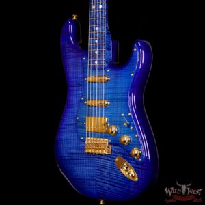 Fender Custom Shop Masterbuilt Yuriy Shishkov 1960 Stratocaster HSS Flame Maple Top AAA Birdseye Neck Royal Blue - Image 2