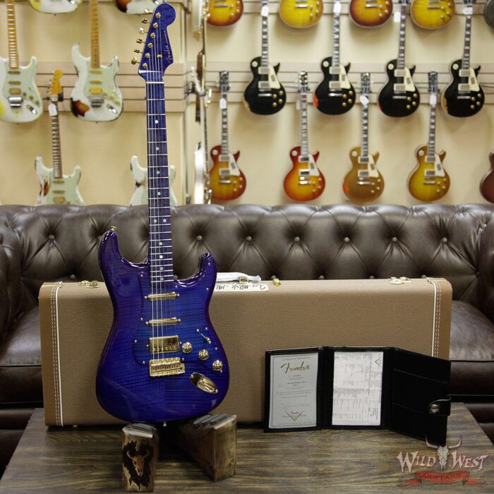 Fender Custom Shop Masterbuilt Yuriy Shishkov 1960 Stratocaster HSS Flame Maple Top AAA Birdseye Neck Royal Blue - Image 12